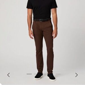 PAIGE Dark Brown Stafford Pants (Stretch Fabric) - Sz: 34W x 30L
